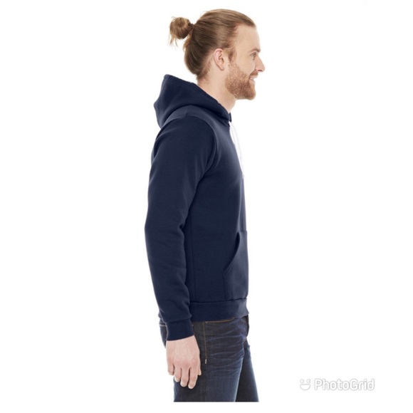 Unisex Flex Fleece Drop Shoulder Pullover Hoodie - Picture 4 of 5